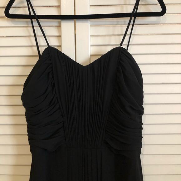 Watters & Watters Black Chiffon Floral Length Maxi Dress - Picture 4 of 7